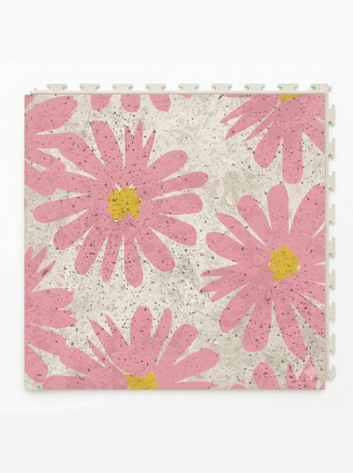 Custom designed PVC Floor tile for walls and floors flower pattern floor tile