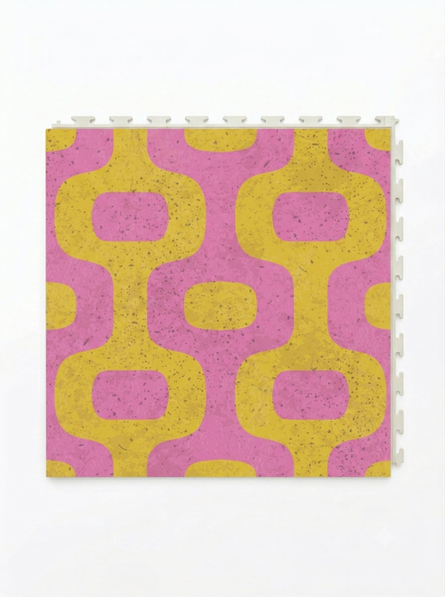 Custom printed pattern onto PVC tile Commercial flooring