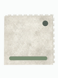 Retro green tile pattern printed onto PVC tiles