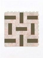 Custom tile pattern printed onto PVC tile green 