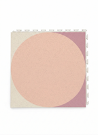 Children's floor  PVC tile a large pink circle on a white background