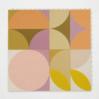 Patterned tile with geometric shapes on a white background custom PVC floor and wall tile
