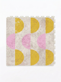 Custom Half circle tile pattern printed onto PVC Tile