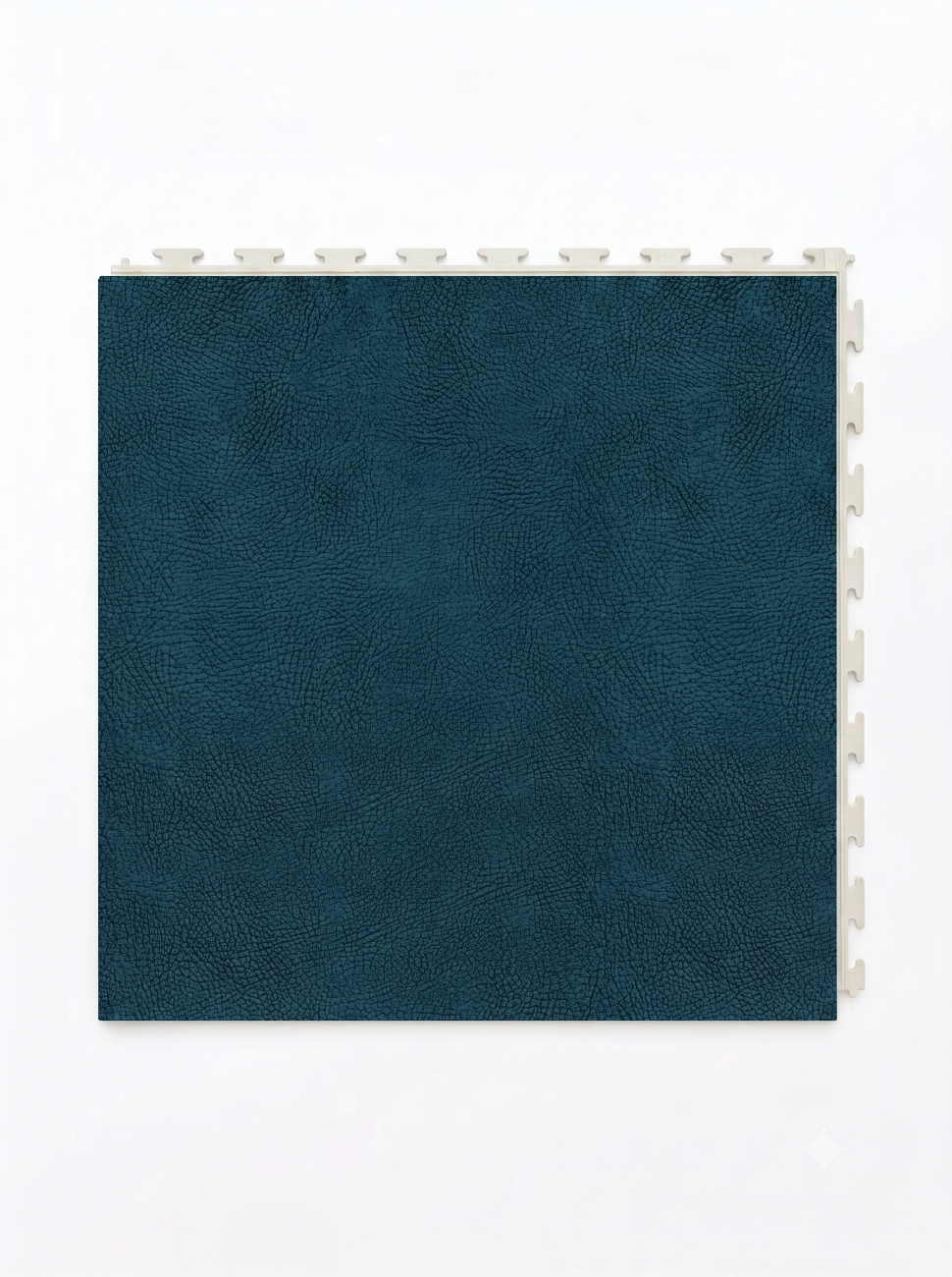 Blue leather texture printed onto floor tile