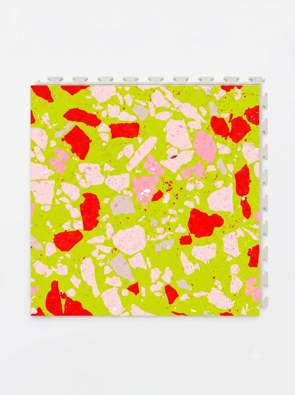 Neon Green Terrazzo floor tile