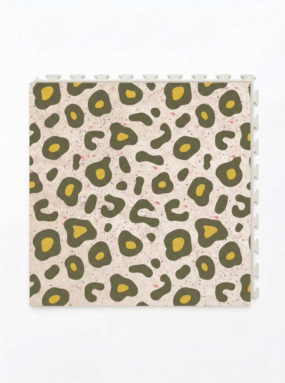 Leopard print floor tile custom colours