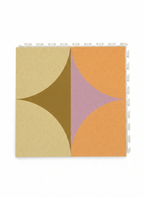 Colorful geometric patterned tiles on a white background PVC floor tile 6mm custom designer tile